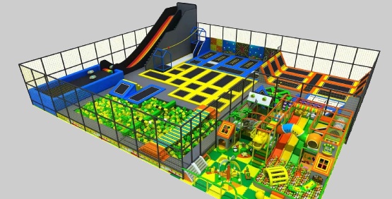 Large Jumping Park Indoor Facility (800–1200+ sqm)