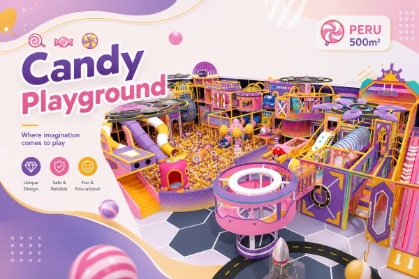 500㎡ Candy-Themed Soft Play Center in Peru