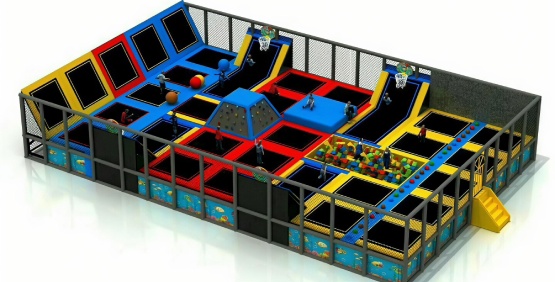 100 SQM Trampoline Park Layout